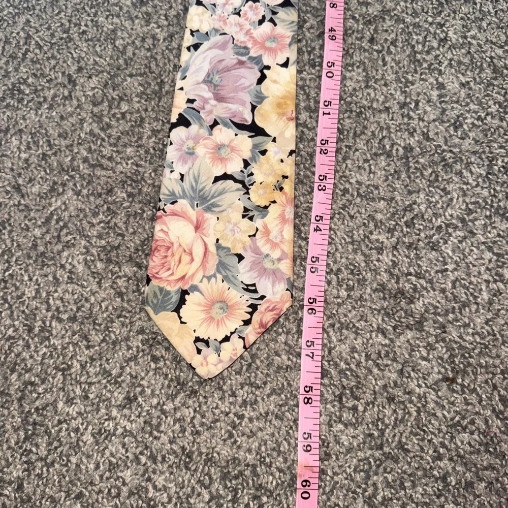 Boston Traders Floral Tie Mens One‎  Multicolor Excellent Vintage Botanical